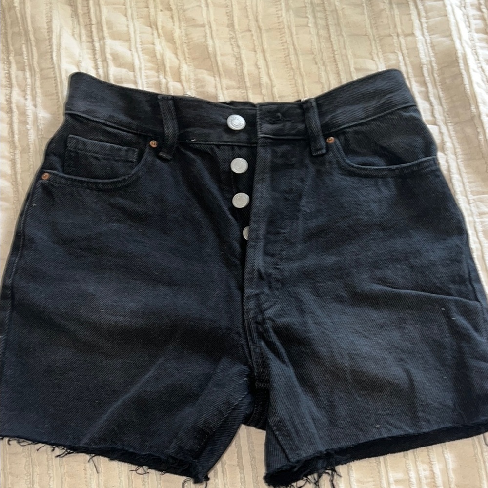 Black Denim Women's Shorts
